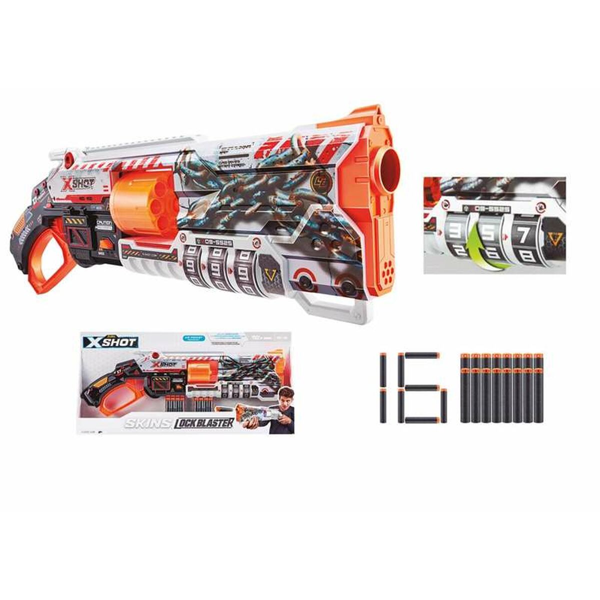 Pistola A Freccette Zuru Skins X-Shot Lock Blaster