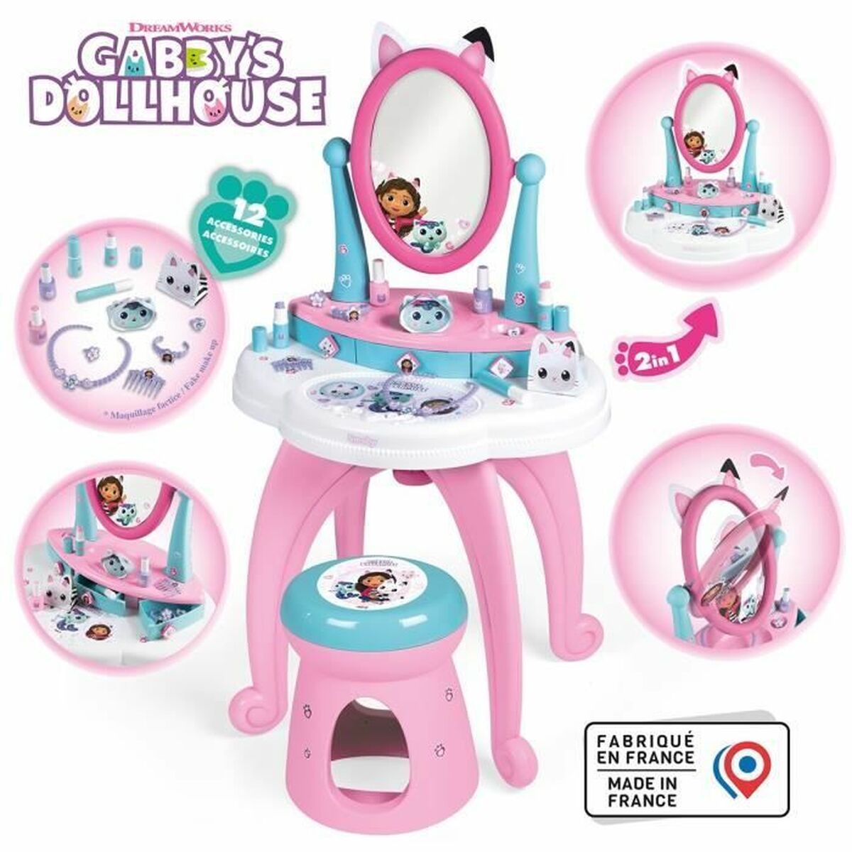 Set Di Trucchi Per Bambini Smoby Gabby And The Magic House Rosa Rose