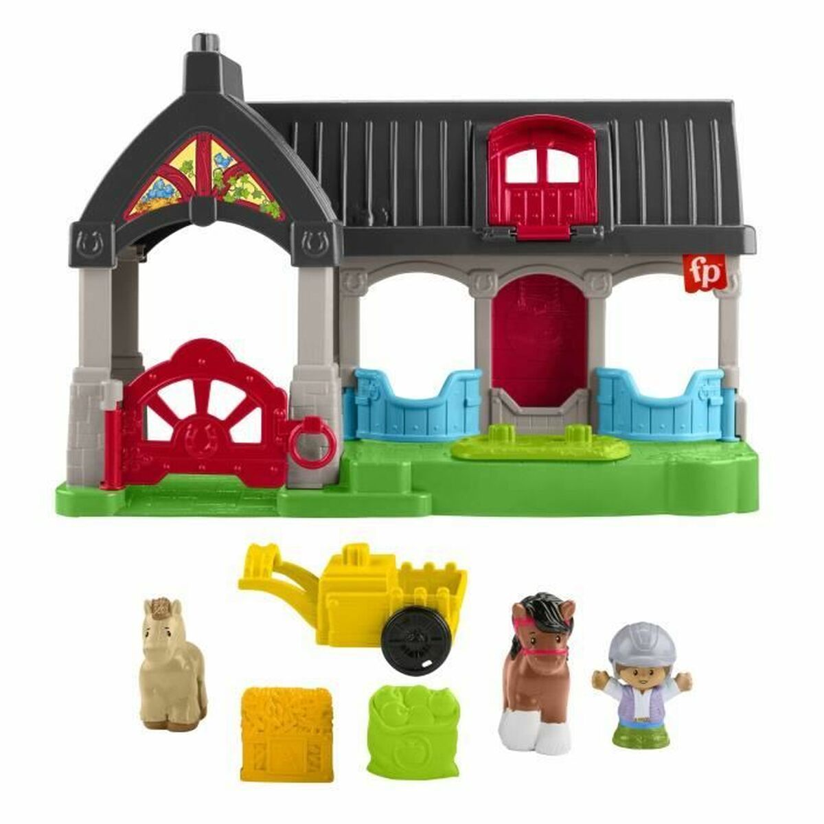 Playset FisheR-Price Happy Horses Stable 7 Pezzi