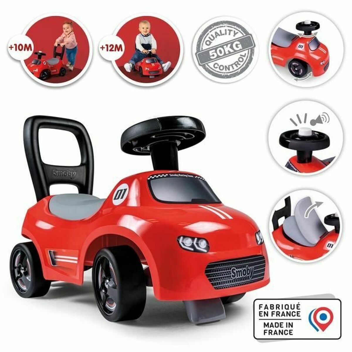 Cavalcabili Smoby Nero Rosso 2 In 1