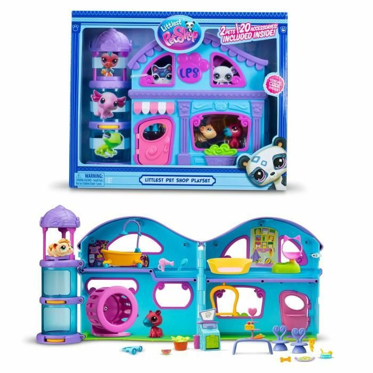 Playset Bandai The Big House Littlest Pet Shop 22 Pezzi