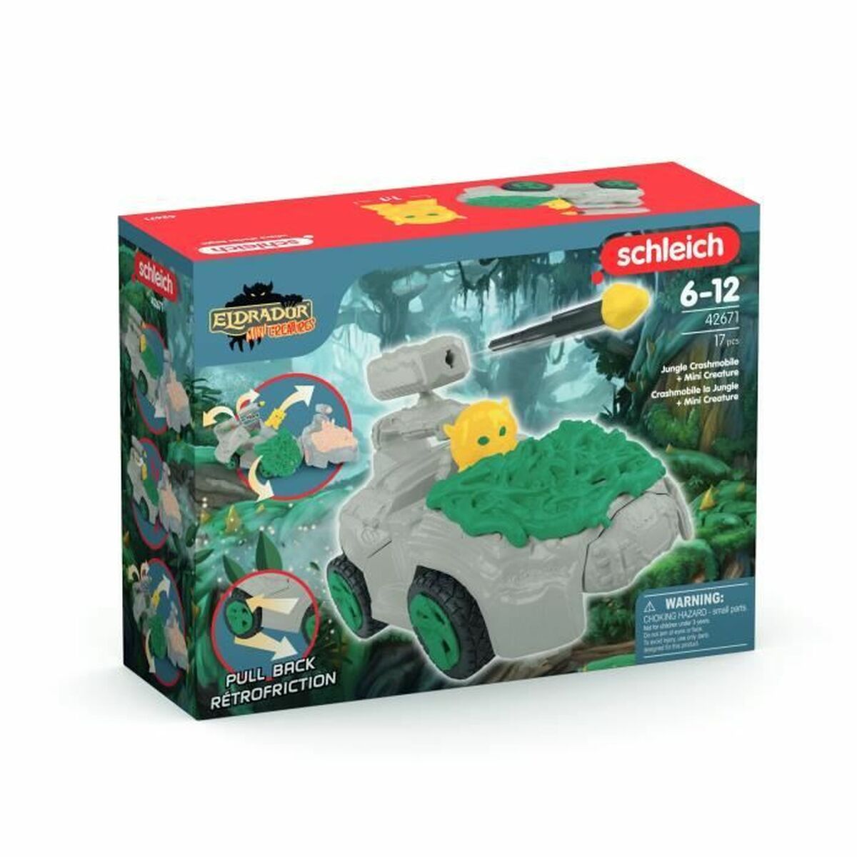 Playset Schleich Jungle Crashmobile With Mini Creature 17 Pezzi - Image 5