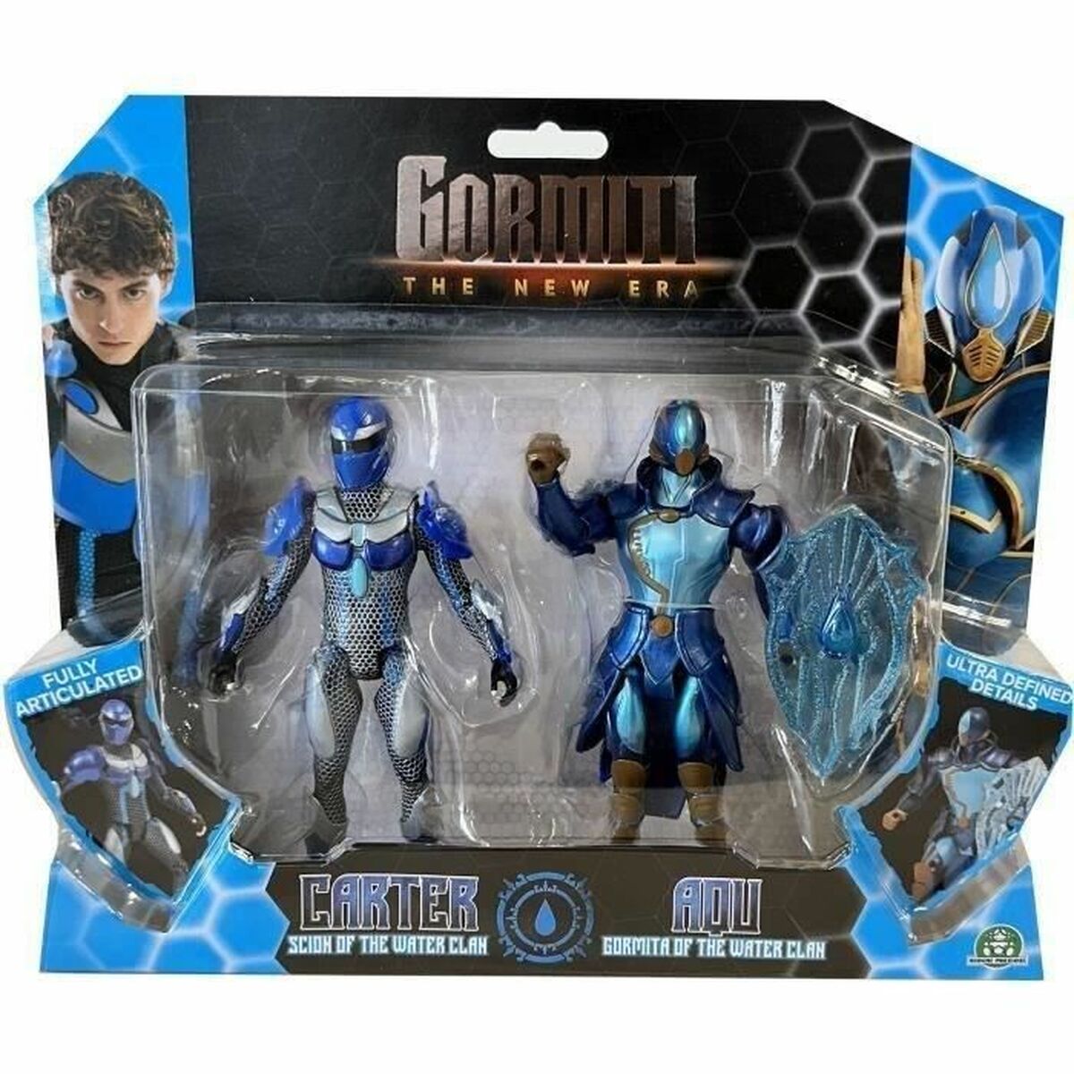 Playset Gormiti Scion And Gormiti Associated With Water - Carter And Aqu 15 cm