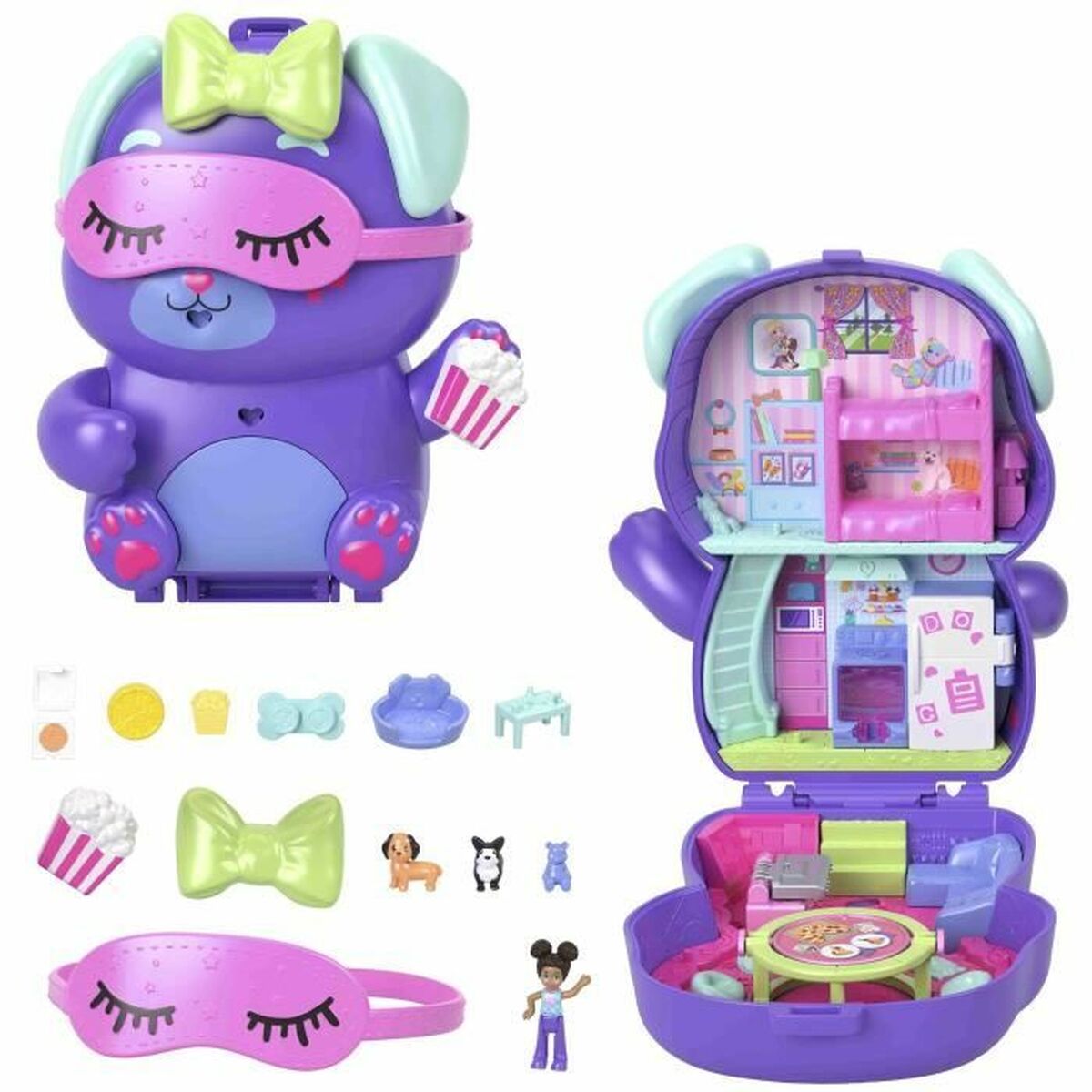 Playset Polly Pocket Puppy Pyjama Party Box