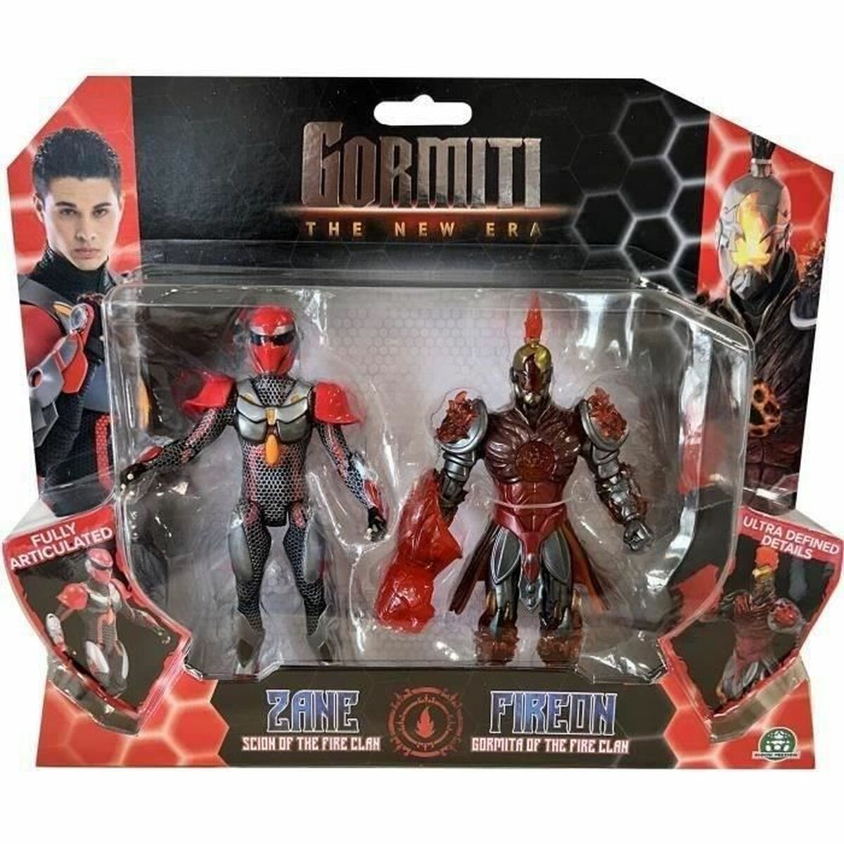 Playset Gormiti Gormiti - Scion And Gormiti Associated Fire - Zane And Fireon 15 cm