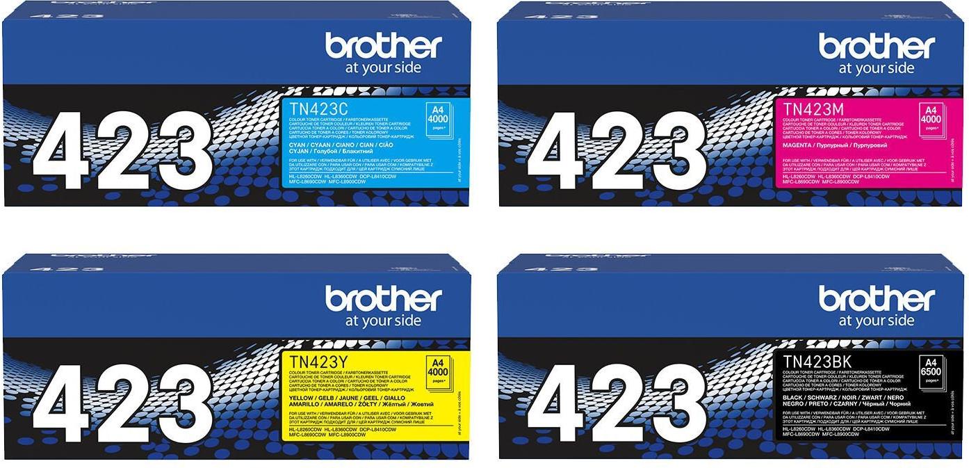 Brother Original Tn423 Toner 4er Multipack Cyan Magenta Gelb Schwarz - Original - Tonereinheit (optn423set)