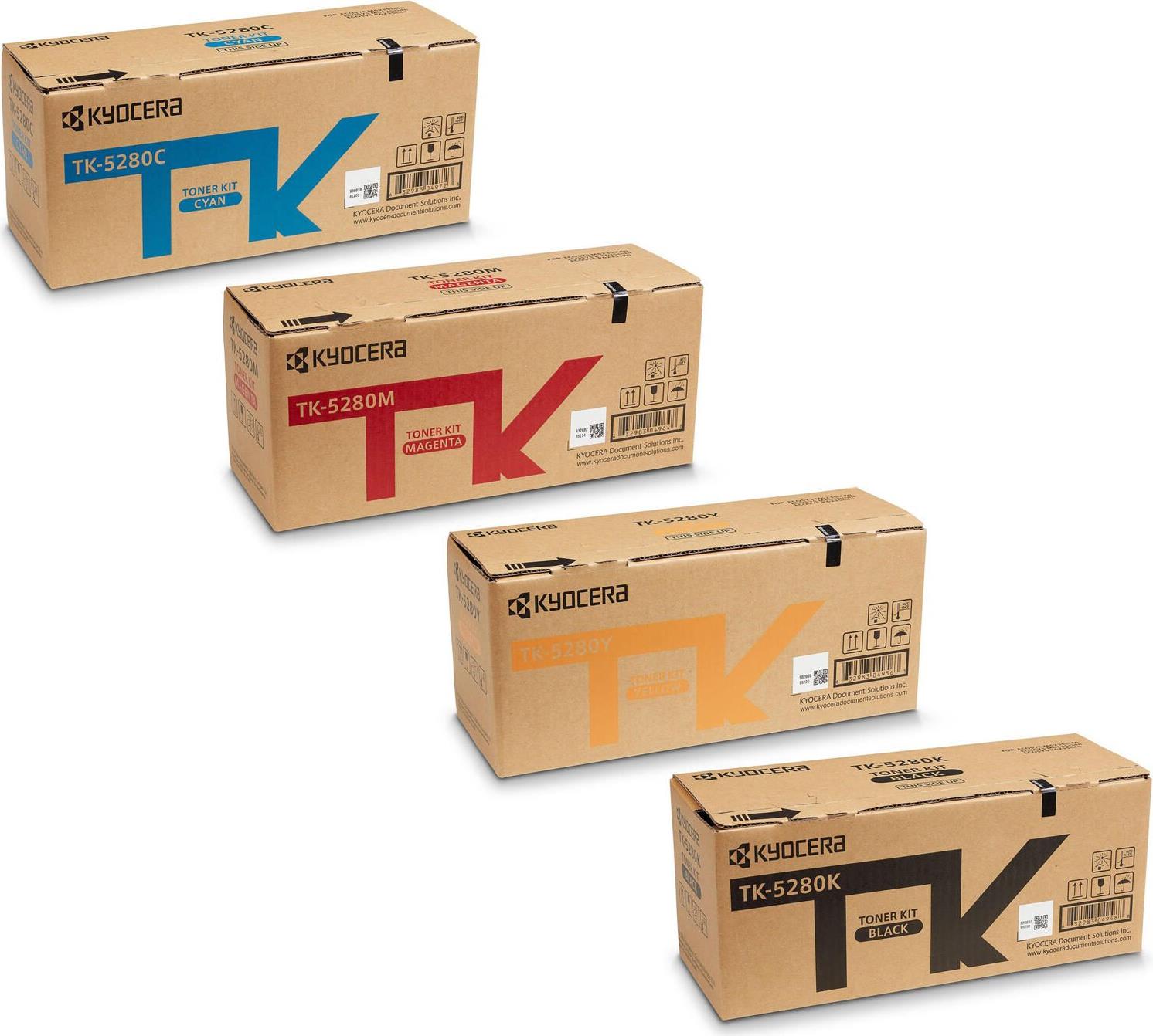 Kyocera Original TK-5280 Toner - 4er Multipack (cyan, Magenta, Gelb, Schwarz) (op5280set)