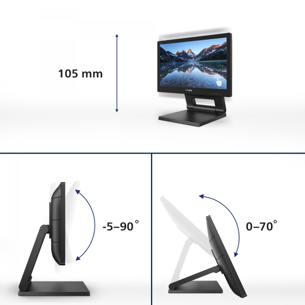 Philips Monitor Touch 15,6 1366x768, Ip54, 1o Punti Tocco, Vga/dvi/dp/hdmi, Multimediale - Image 4