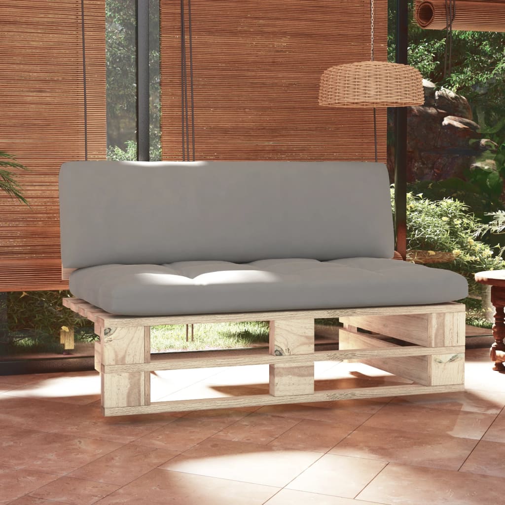 Divano Centrale Giardino Su Pallet In Legno Di Pino Impregnato