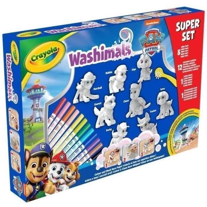 Washimals - I Miei Animali Da Colorare - Crayola - Super Set 8 Animali Paw Patrol - Dai 3 Anni