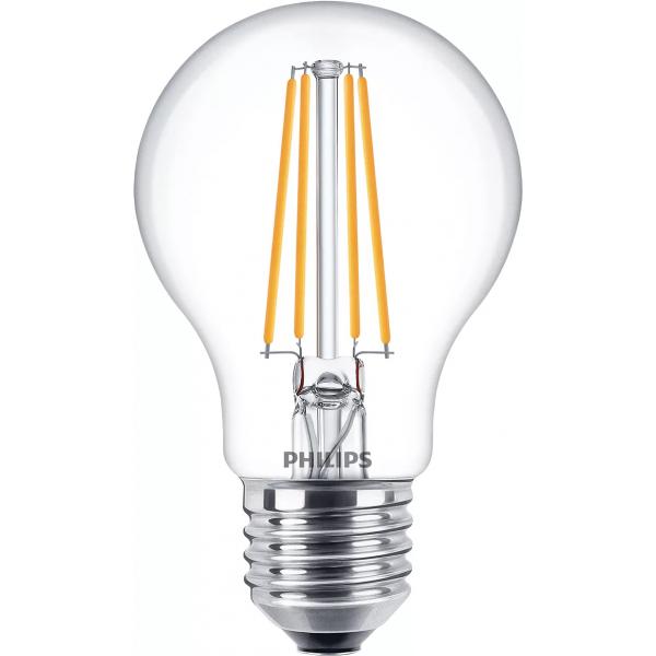 Philips, Pacchetto Di 6 Led Trasparenti E 20 W 60w, Bianco Caldo, Bianco Caldo