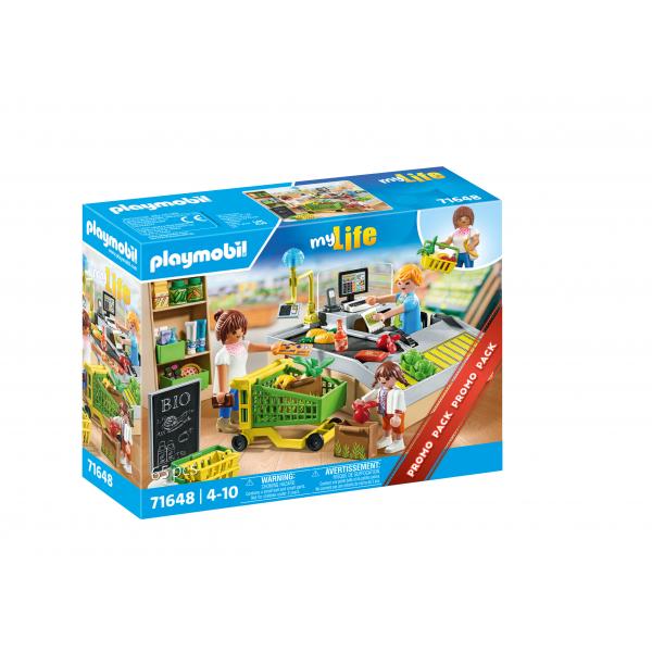 Playmobil 71648 Cassa Del Supermercato, My Life Shopping, Confezione Promozionale, 65 Pezzi, Dai 4 Anni In su