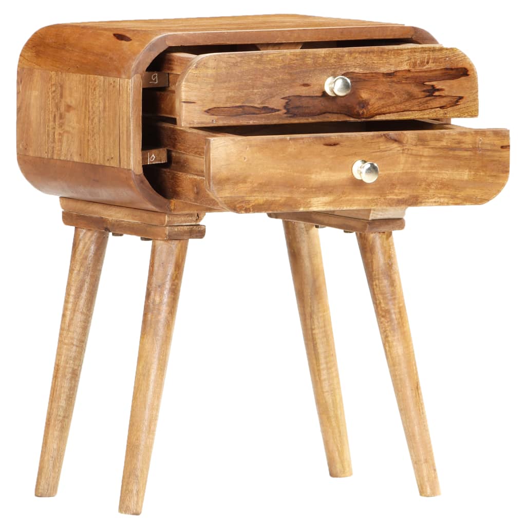 Comodino 40x30x58 Cm In Legno Massello Di Mango