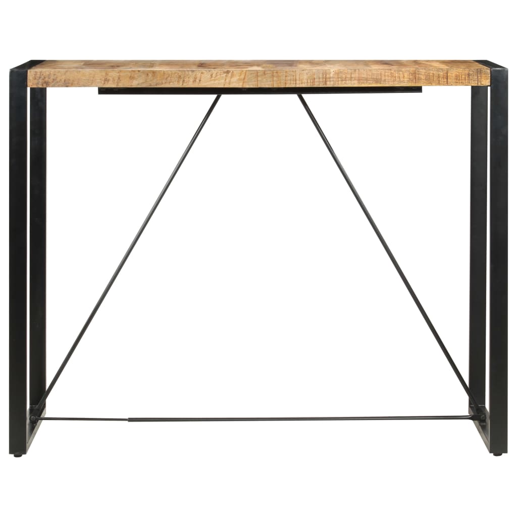 Tavolo Da Bar 140x70x110cm In Legno Massello Di Mango
