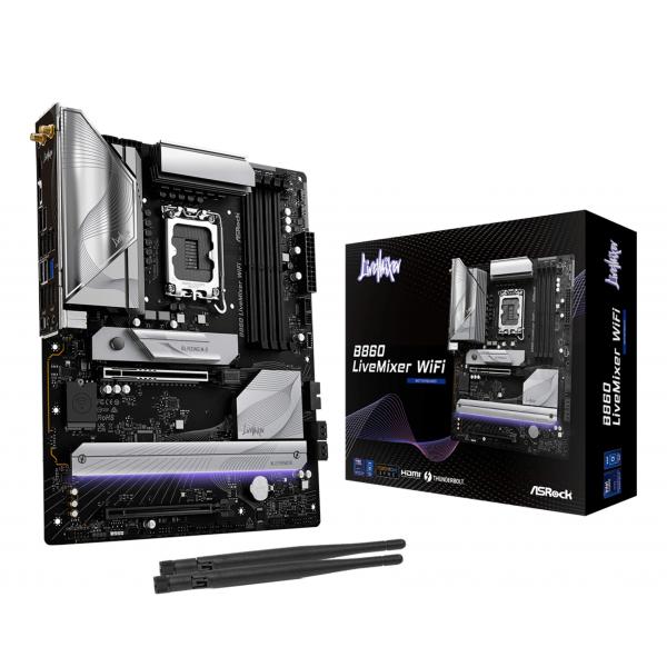 Asrock B860 Livemixer Wifi Intel B860 Lga 1851 [socket V1] Atx (asrock B860 Livemixer Wifi, Intel B860, 1851, Atx, 4 Ddr5, Hdmi, Dp, Tb4, WI-Fi 6e, 2