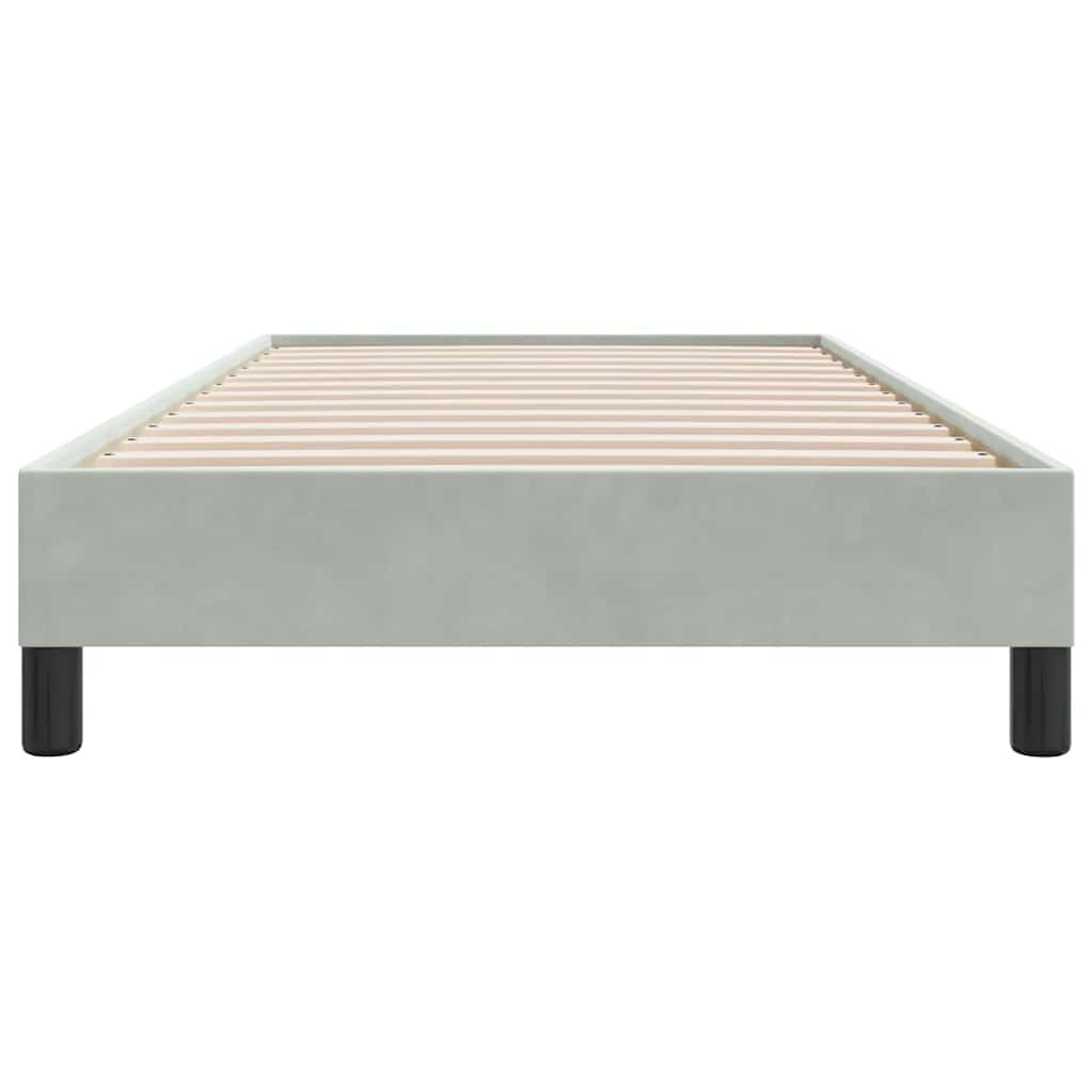 Giroletto Molle Senza Materasso Grigio Chiaro 90x210 Cm Velluto - Image 4