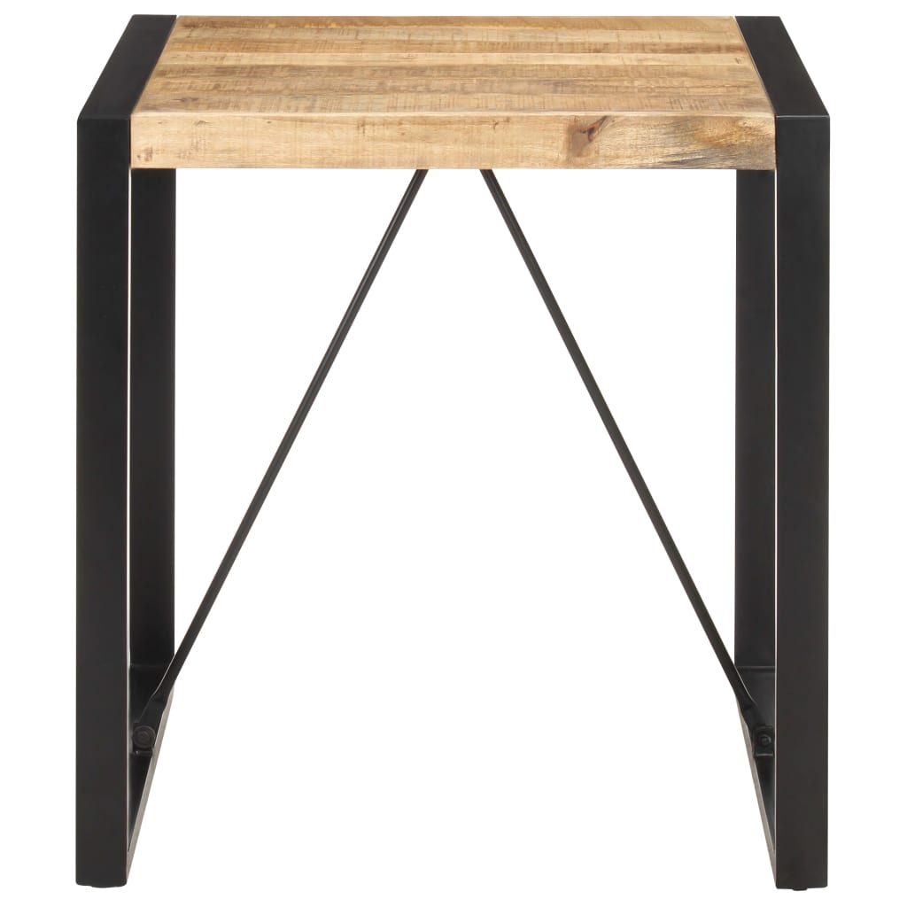 Tavolo Da Pranzo 70x70x75 Cm In Legno Massello Di Mango Grezzo