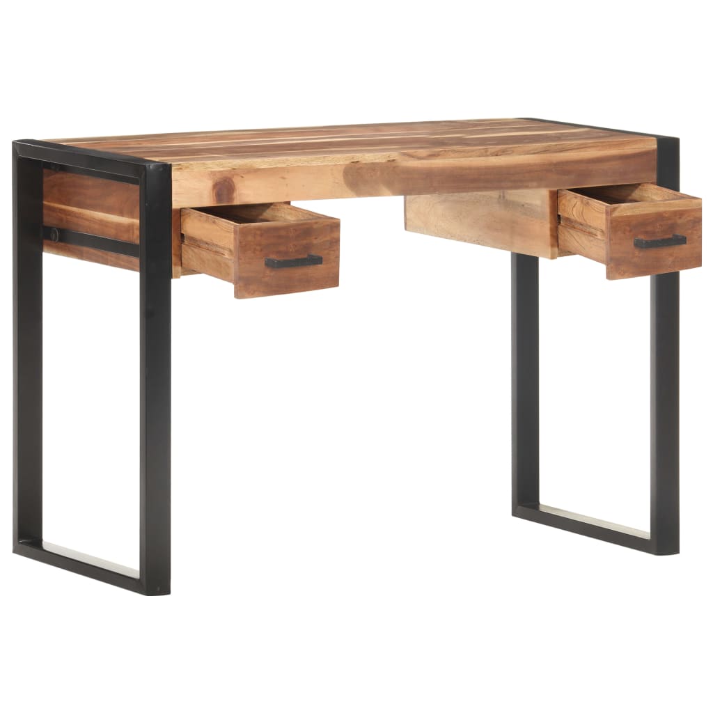 Scrivania 110x50x76 Cm In Legno Massello