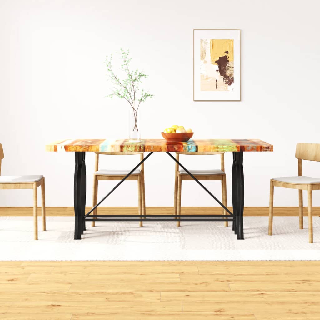 Tavolo Da Pranzo In Legno Massello Di Recupero 180 cm