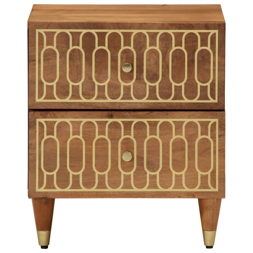 Comodino 40x33x46 Cm In Legno Massello Di Mango