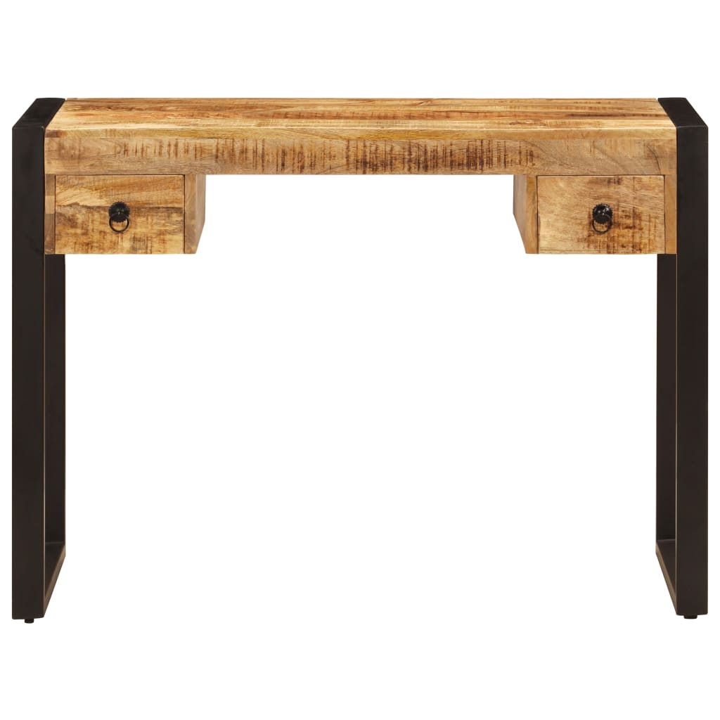 Scrivania Con 2 Cassetti 110x50x77 Cm Legno Massello Di Mango