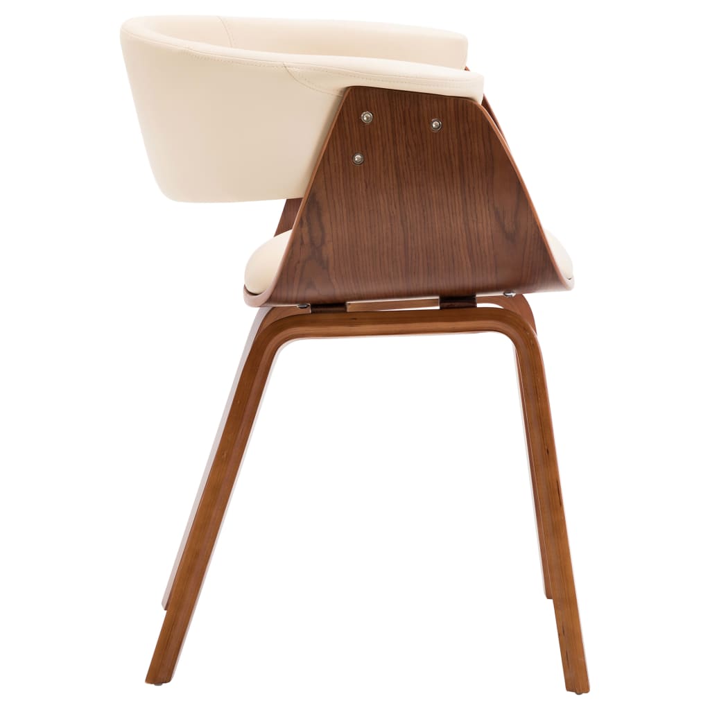 Sedie Da Pranzo 6 Pz Crema In Legno Piegato E Similpelle - Image 5