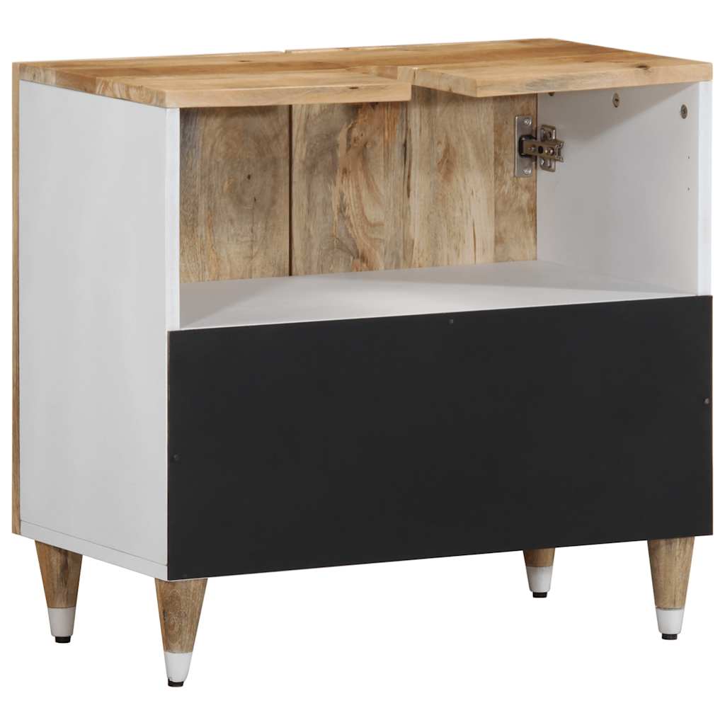 Mobile Lavabo Da Bagno 62x33x58cm In Legno Massello Di Mango - Image 4