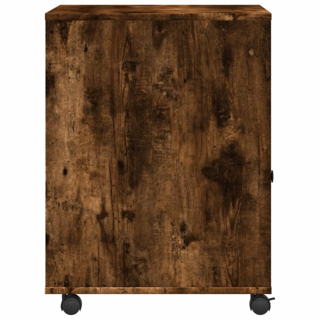 Supporto Per Stampante Con Ruote Rovere Fumo 60x50x67 cm - Image 5