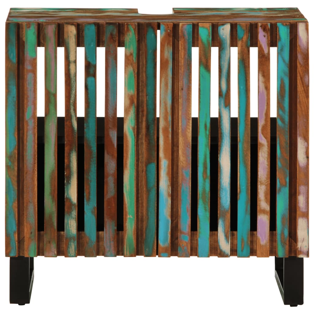 Mobile Lavabo Da Bagno 62x34x58cm In Legno Massello Di Acacia - Image 3