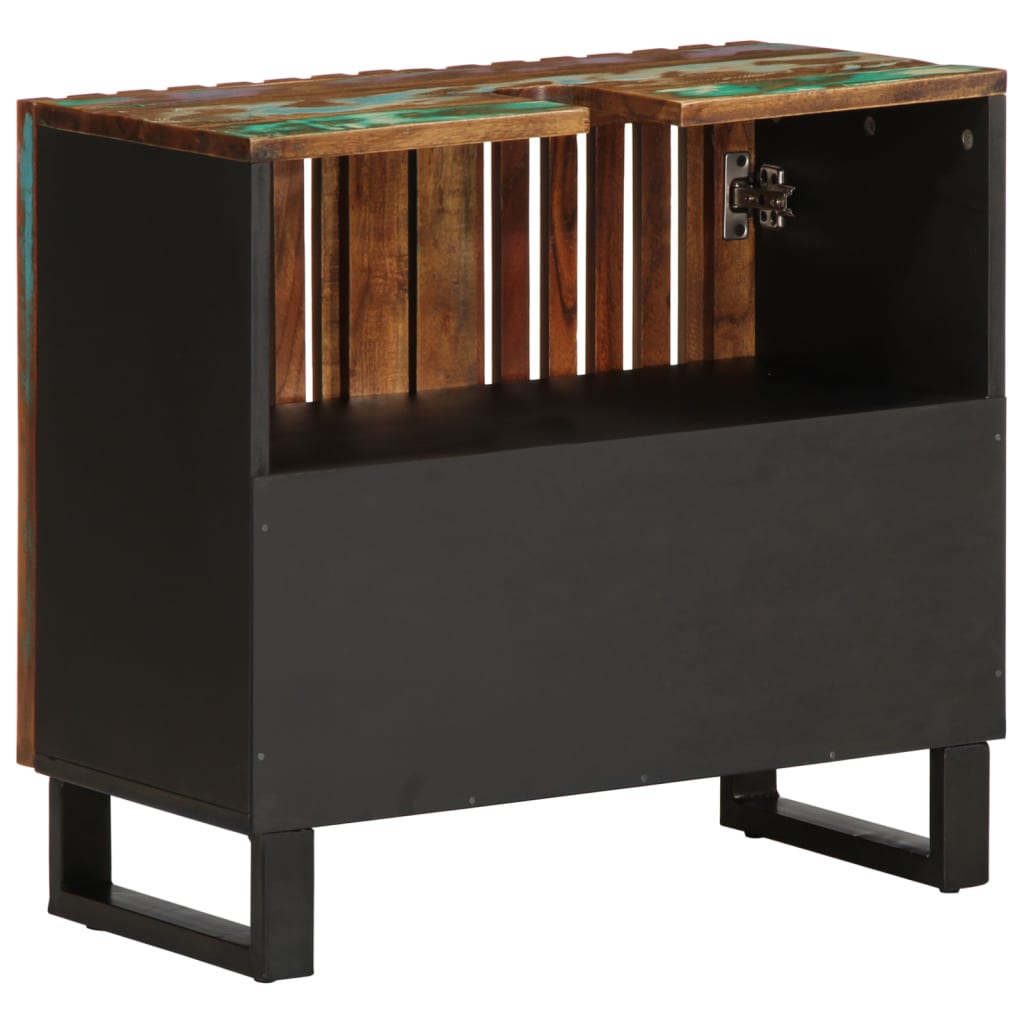 Mobile Lavabo Da Bagno 62x34x58cm In Legno Massello Di Acacia - Image 4
