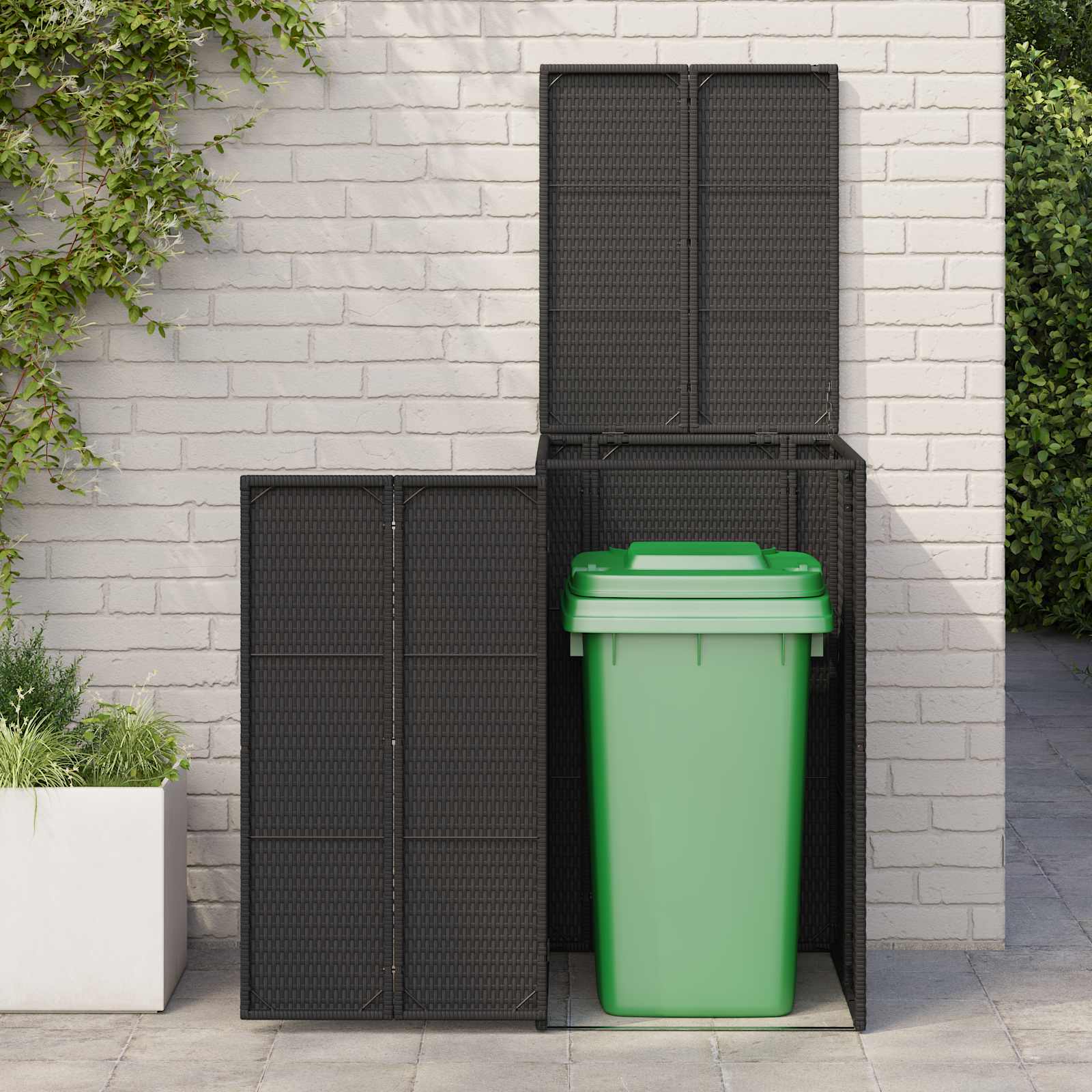 Cassa Per Spazzatura Nero 65 X 80 X 115 Cm Polietilene - Image 3