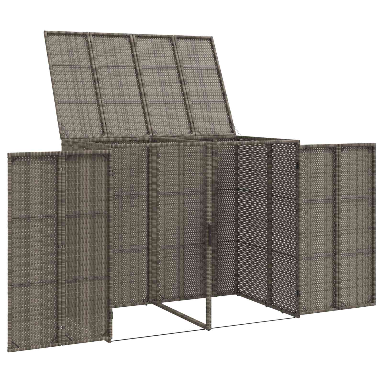Cassa Per Spazzatura 2 Pcs Grigio 65 X 80 X 115 Cm Polietilene - Image 4