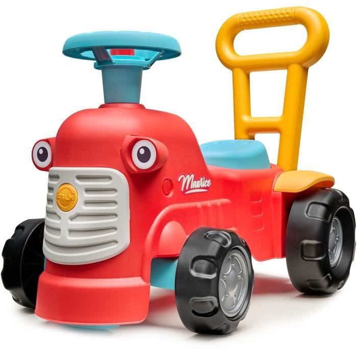 Giocattolo Cavalcabile Maurice - Falk - Volante, Sedile Apribile - Prodotto In Francia - 90% Plastica Riciclata - Dai 12 Mesi