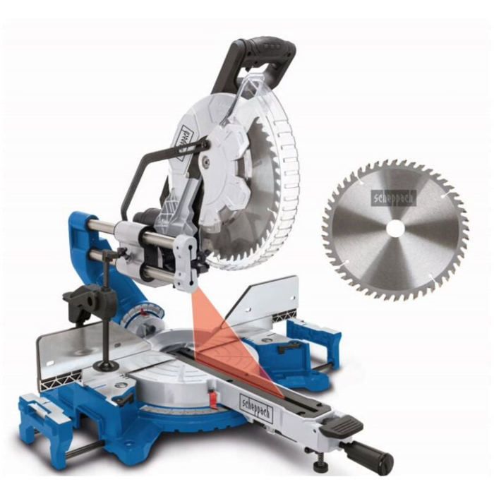 Troncatrice Radiale - Scheppach - Hm305sl - 2000 W - 305 Mm - Legno