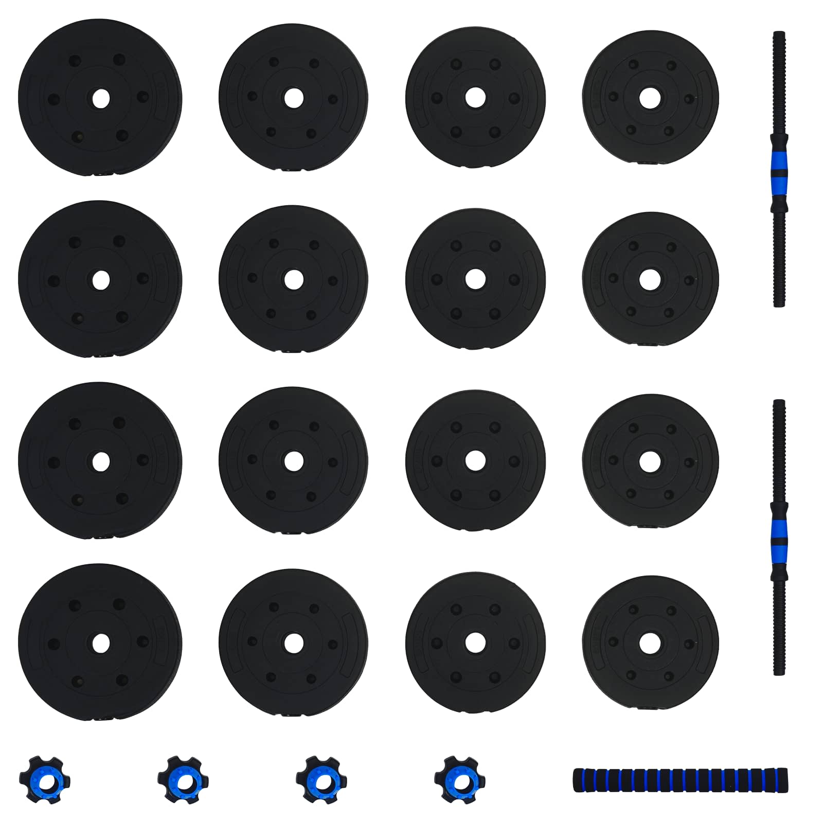 Set Di Manubri 2-IN-1 Nero E Blu 121 X 19,5 X 19,5 cm - Image 5