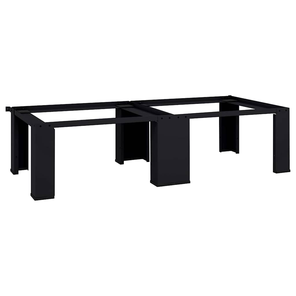Pedestallo Per Lavatrice 2 Pcs Nero 64 X 55 X 32.5 Cm Acciaio
