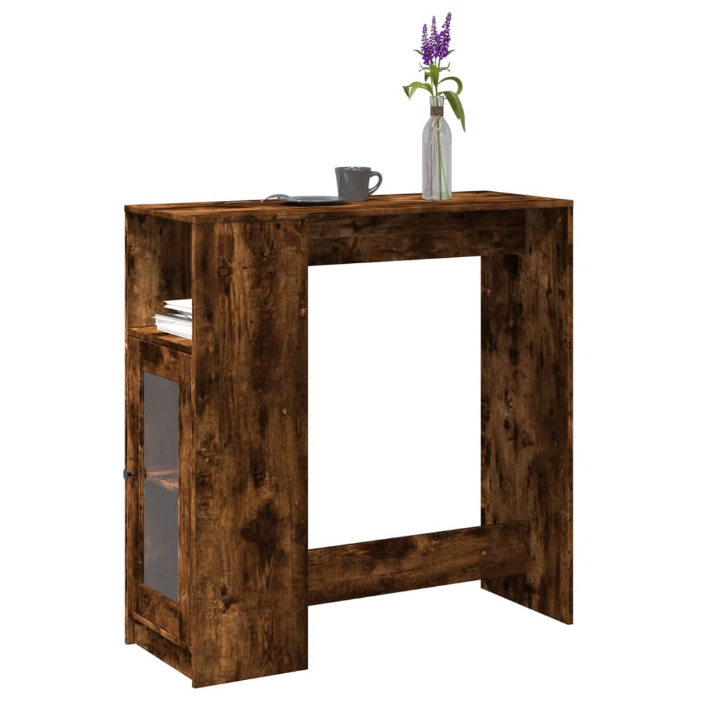 Tavolo Bar Con Rastrelliera Rovere 101x40x103,5 Cm Multistrato