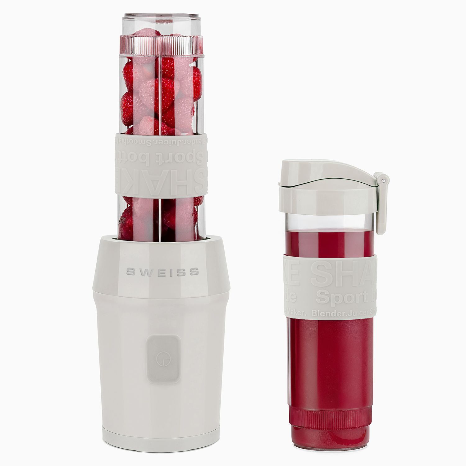 MinI-Frullatore - Sweiss - Moov8 - 300 W - 570 Ml - 2 Bottiglie - Beige