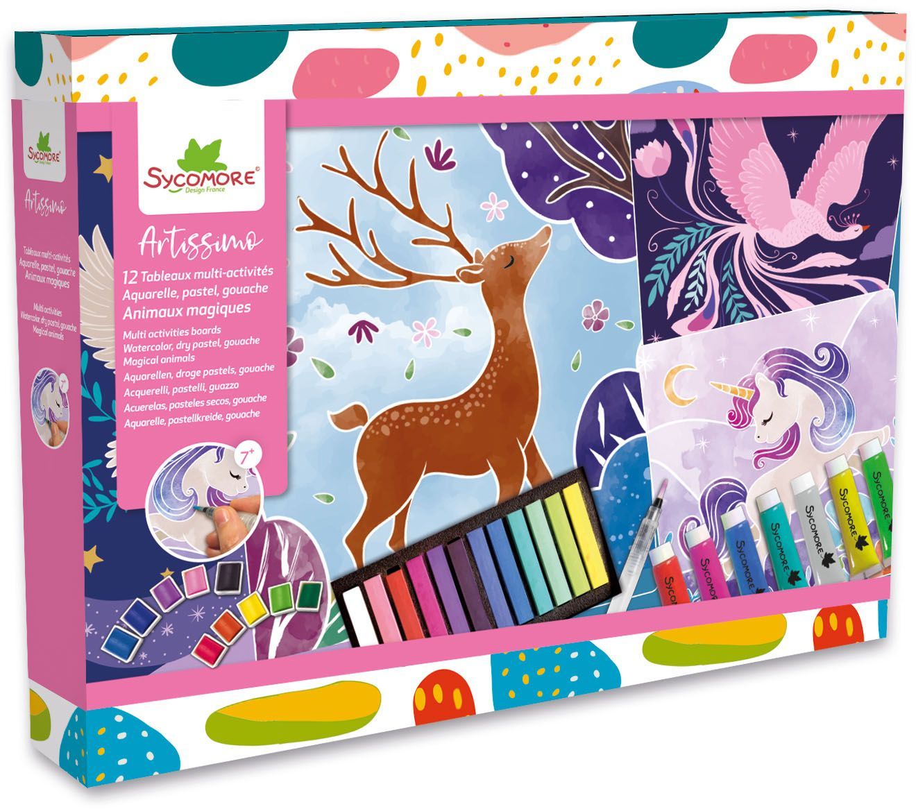Set Multiattività Xxl - Sycomore - Artissimo - Acquerelli, Pastelli, Acrilici - Età 7+