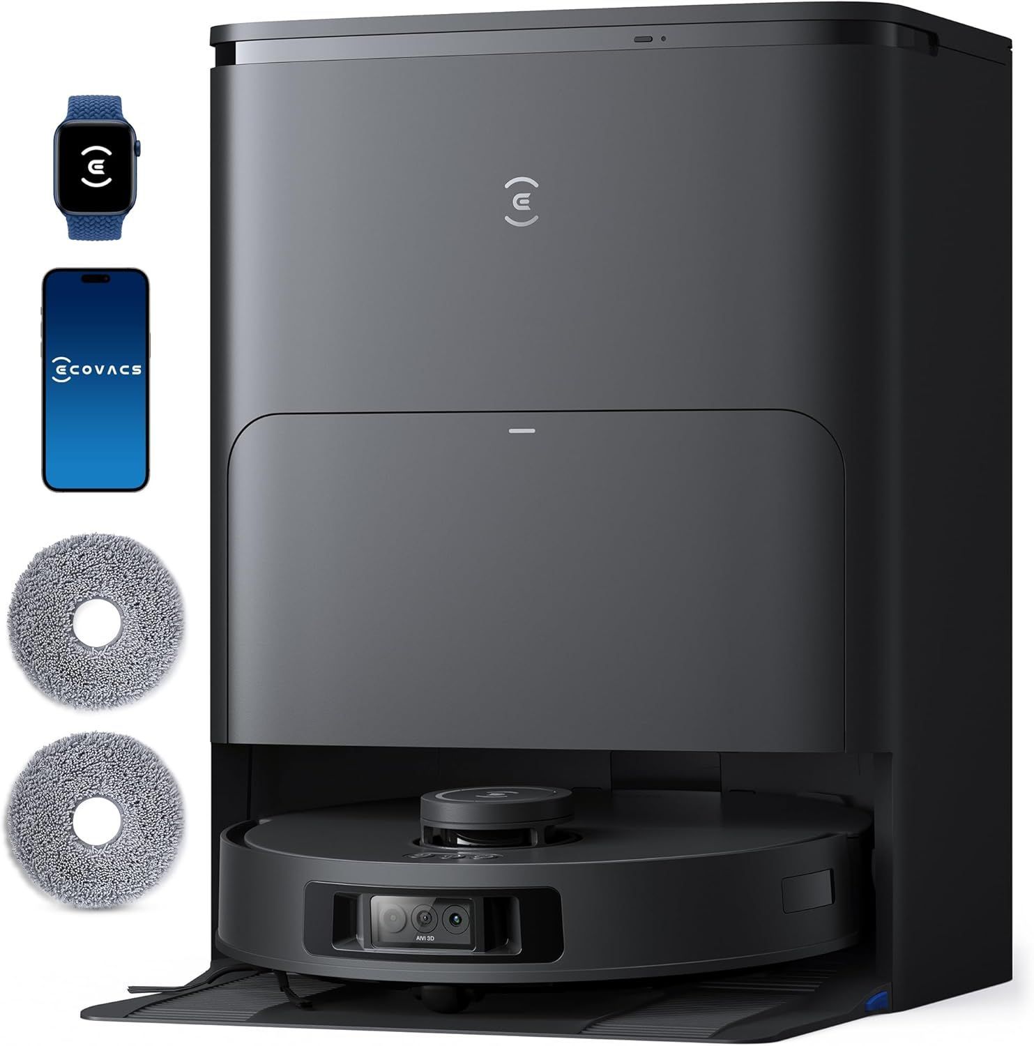 Ecovacs Deebot T30s Pro Gen2 - Robot Aspirapolvere E Lavapavimenti Con Stazione Di Ricarica - 13500 Pa - Spazzola Zerotangle - Pulizia Con Acqua Calda