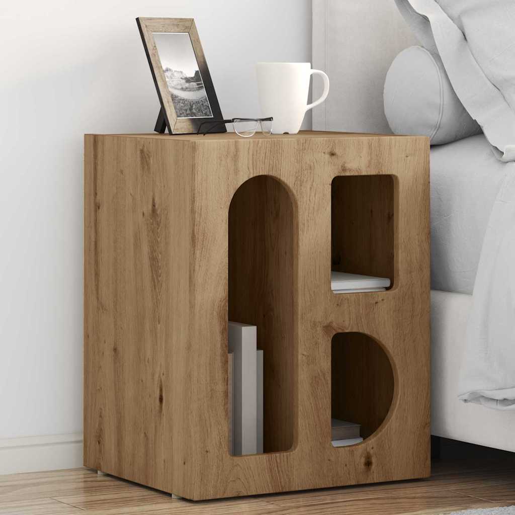 Comodino 2 Pcs Rovere Artigianale 40 X 35 X 50 cm