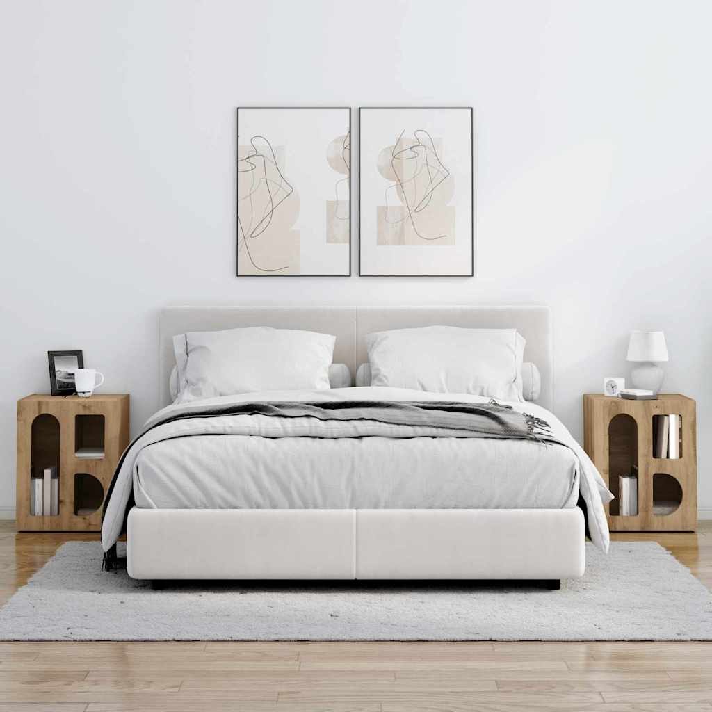 Comodino 2 Pcs Rovere Artigianale 40 X 35 X 50 cm - Image 4