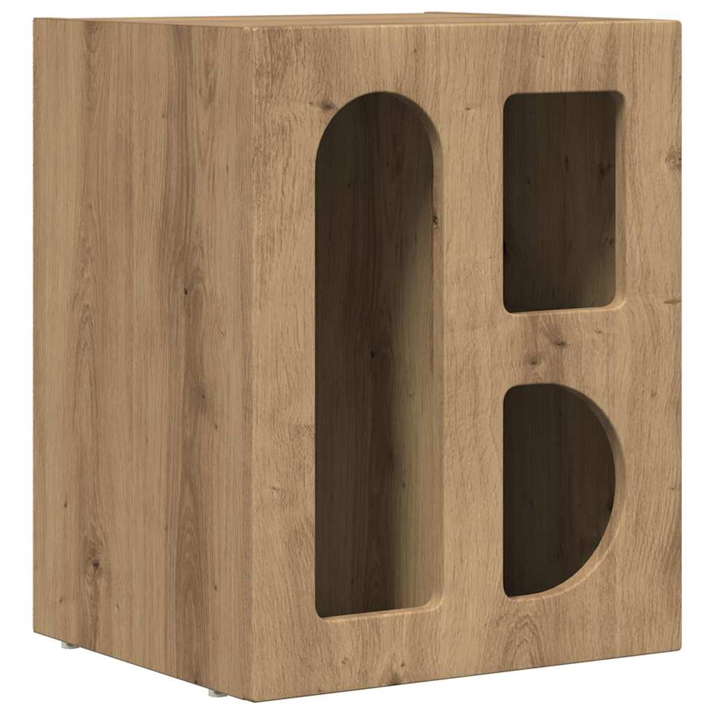 Comodino 2 Pcs Rovere Artigianale 40 X 35 X 50 cm - Image 5