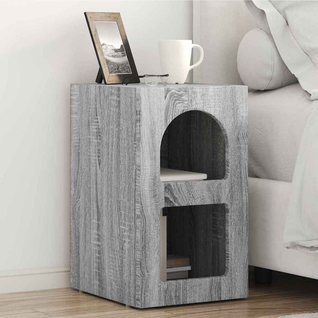 Comodino 2 Pcs Grigio Sonoma 29.5 X 35 X 50 cm