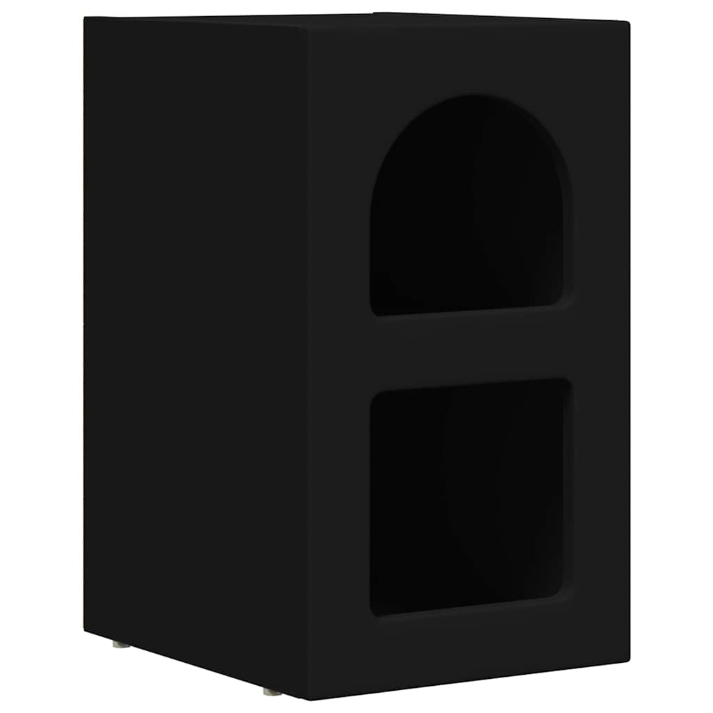 Comodino 2 Pcs Nero 29.5 X 35 X 50 Cm Legno Multistrato - Image 5
