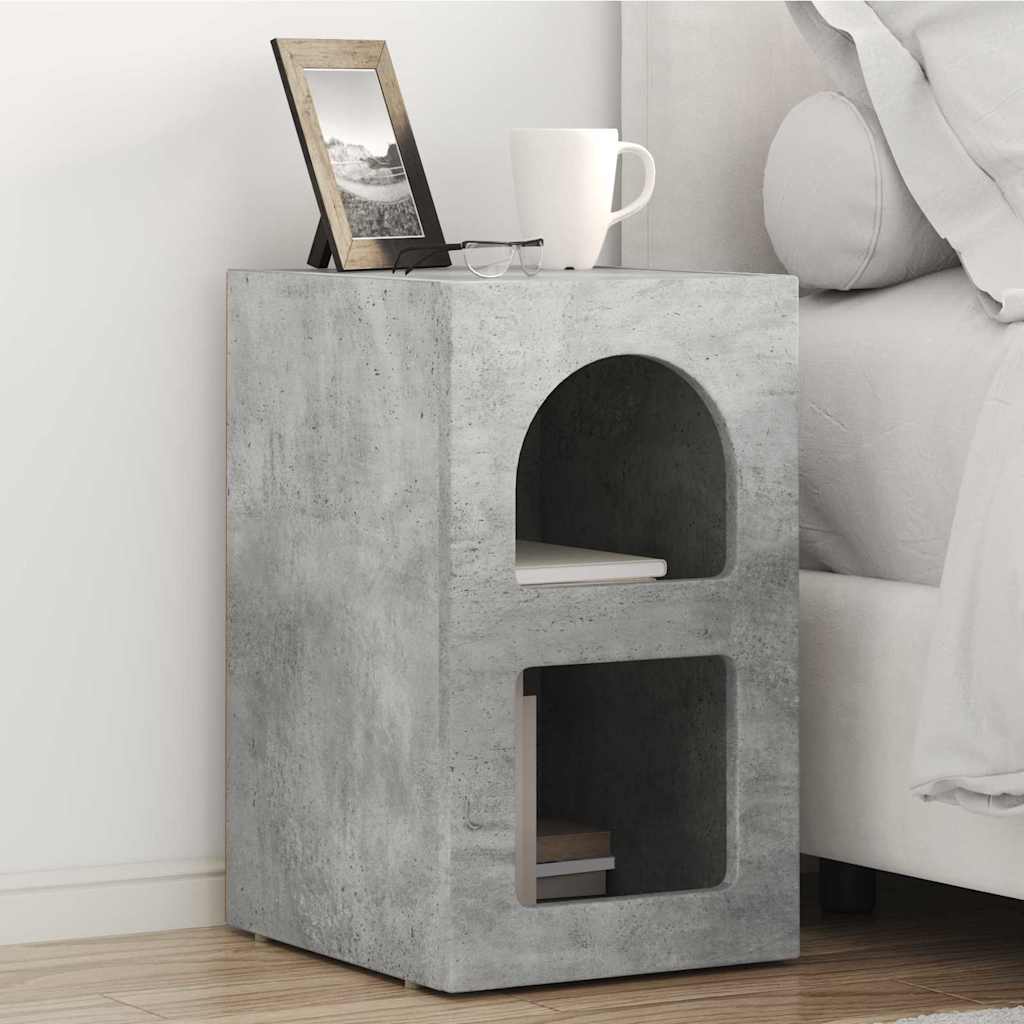 Comodino 2 Pcs Grigio Cemento 29.5 X 35 X 50 cm