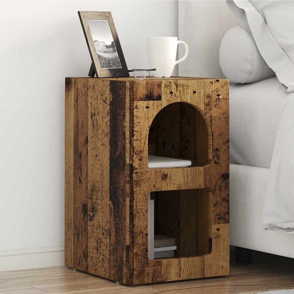Comodino 2 Pcs Legno Vecchio 29.5 X 35 X 50 cm