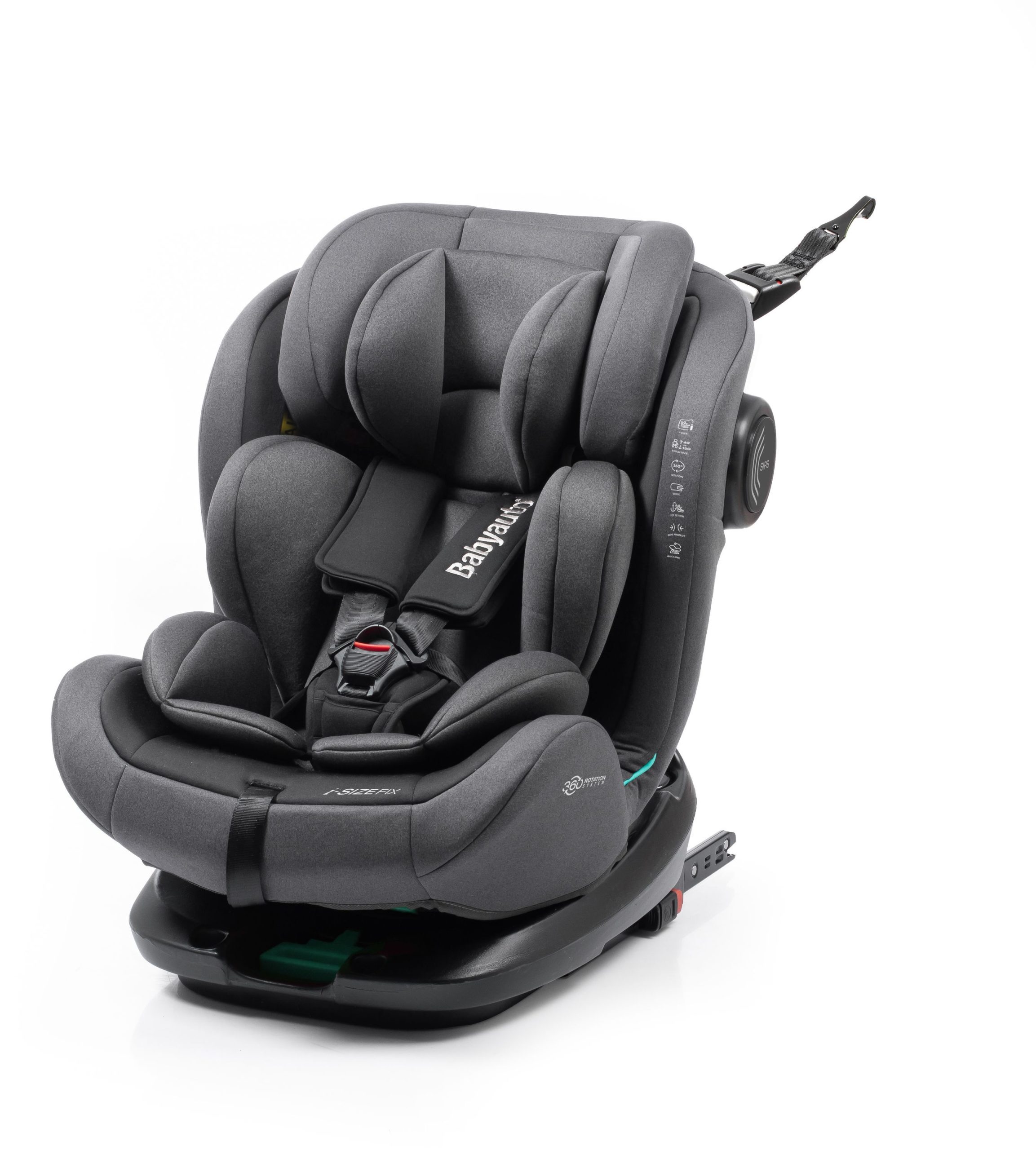 Seggiolino Auto - Babyauto - Torna - Gruppo 0/1/2/3 - I-Size - 40/150 Cm - Girevole A 360° - Multistadio - Grigio
