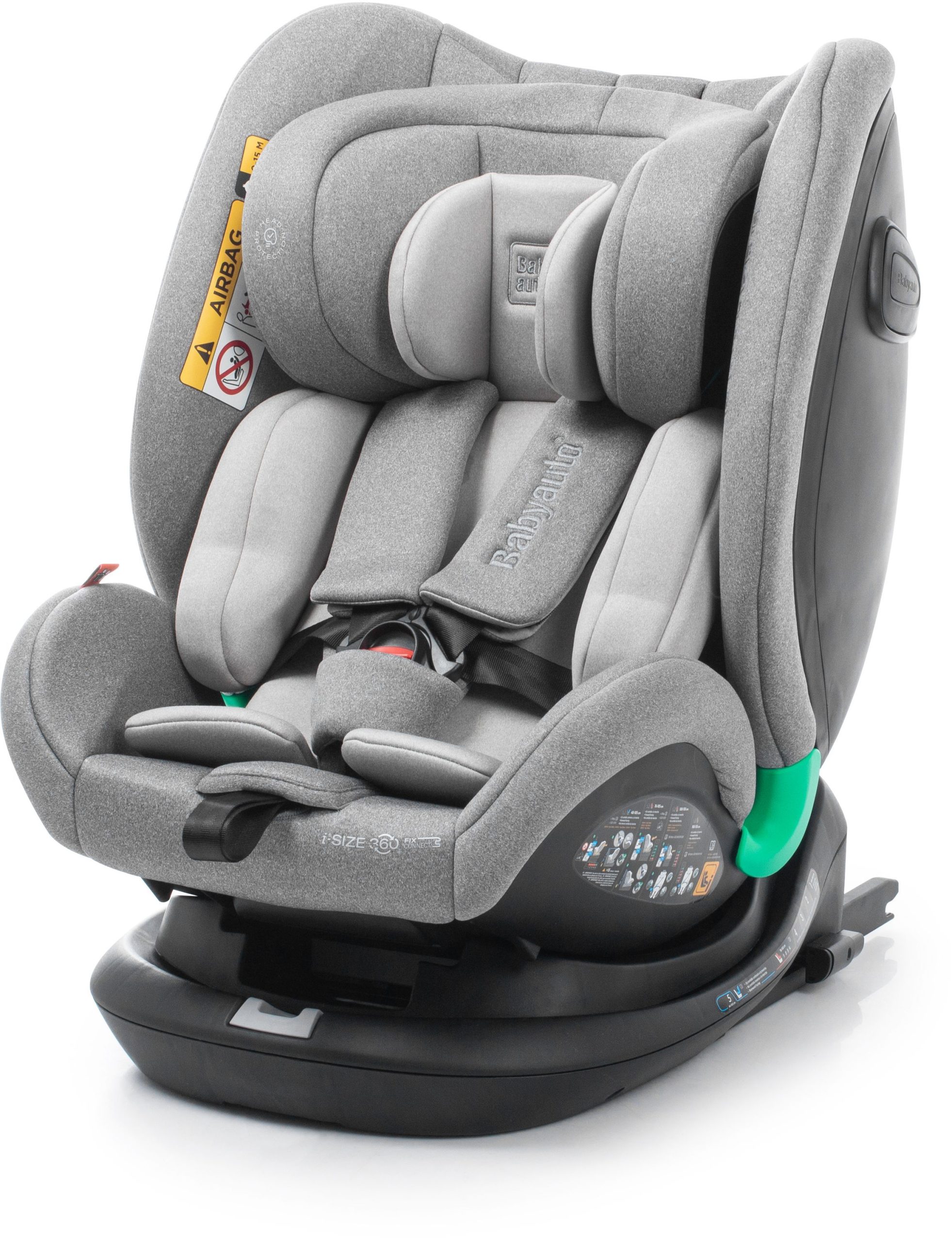 Seggiolino Auto - Babyauto - Odeas - Gruppo 0/1/2/3 - I-Size - 40/150 Cm - Top Tether - Girevole A 360° - Antracite
