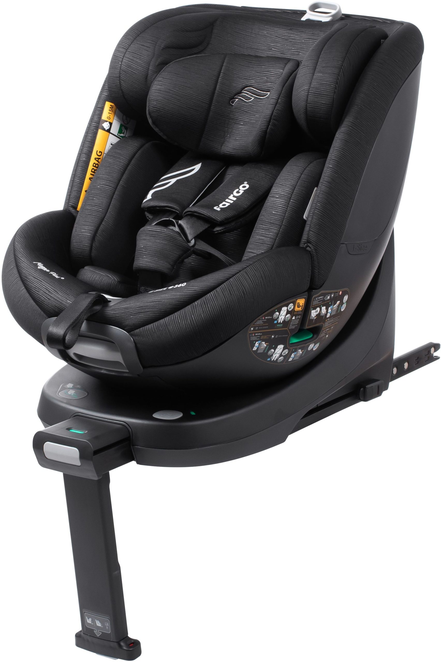 Seggiolino Auto - Babyauto - Magna Plus - Gruppo 0/1/2/3 - I-Size - 40/125 Cm - Isofix - Girevole A 360° - Reclinabile - Nero